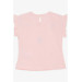 Girl's T-Shirt Sequin Colored Strawberry Printed Pink (1.5-5 Years)