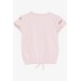 Girl's T-Shirt Colored Letter Printed Dream Themed Pink (5-10 Years)