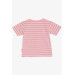 Girl's T-Shirt T-Shirt Striped Pink (3-7 Years)