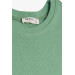 Girl's T-Shirt Green With Pleated Sides (8-14 Years)