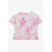Girl's T-Shirt With Text Print Pink (8-14 Years)