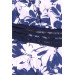 Girl's Jumpsuit Floral Pattern Dark Blue (1-3 Years)