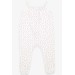 Girl's Jumpsuit Heart Pattern White (4-9 Years)
