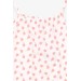Girl Overalls Colorful Daisy Patterned Ecru (4-9 Years)