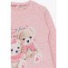 Girls Tunic Teddy Bear Printed Color Samon (1.5-5 Years)