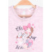 Girl Long Sleeve Dress Baby Printed Patterned Beige Melange (1-4 Years)