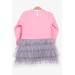 Girl's Long Sleeve Tulle Gooder Dress Reveal Pink (1.5-4 Years)