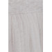 Girl's Long Sleeve Dress Tulle With Ruffle Off Shoulder Beige Melange (3-8 Ages)