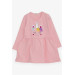 Girl's Long Sleeve Dress Tulle Unicorn Embroidered Pink (1.5-5 Years)