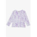 Girl's Long Sleeve T-Shirt Batik Patterned Lilac (Age 3-7)