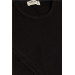 Girls Long Sleeve T-Shirt Pleated Black (8-14 Years)