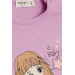 Girl's Long Sleeve T-Shirt Flower Girl Printed Lilac (1-4 Years)