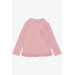 Girl's Long Sleeve T-Shirt Lace Pocket Pink (1.5-5 Years)
