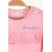 Girl Long Sleeved T-Shirt Guipureed Salmon Melange (1-4 Years)