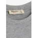 Girl's Long Sleeved T-Shirt With Ruffle Shoulder Gray (4-9 Years)