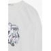 Girl Long Sleeve T-Shirt Sequin Unicorn Ecru (4-8 Years)