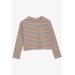 Girl's Long Sleeve T-Shirt Colorful Stripes Mixed Color (9-14 Years)