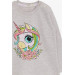 Girl Long Sleeve T-Shirt Unicorn Printed Beige Melange (1.5-5 Years)