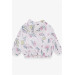 Girl's Raincoat Floral Patterned White (1-6 Years)