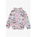 Girl's Raincoat Fruit Party Themed Text Patterned White (Ages 1-6)