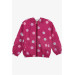 Girl's Raincoat Colored Point Pattern Fuchsia (1-5 Years)
