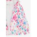 Girl Raincoat Floral Pattern White (1-6 Years)