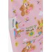 بطانية للأطفال حديثي الولادة مزينة برسومات لون وردي