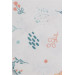 Newborn Baby Muslin Blanket Spring Themed Floral Pattern Ecru
