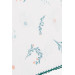 Newborn Baby Muslin Blanket Colorful Floral Pattern Ecru