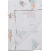 Newborn Baby Muslin Blanket Rain Themed Tree Pattern Ecru