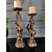 Candlestick / Candle Holder In The Shape Of An Elephant Consisting Of Two Pieces, Brass Colored Candlesticks