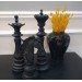 مجموعة الديكور بشكل الشطرنج من 3 قطع  ( ملك ، وزير، حصان)