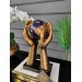 Hands Holding Globe Decorative Piece, Globe In Hand, Living Room And Office Decor