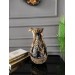 3D Giraffe Vase/Vase Inspired By Safari And Detailed With Black Gold And Embellishment