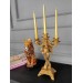 Palm Decor Three Arms Candlestick/Candle Holder Romantic Decor New Year Gift Gold Color