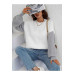 The Red Sleeve Colorful Thessaloniki Knit Oversize White Women Sweater
