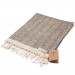 Smyrna 100% Cotton, Pair Of Hand, Face And Foot Towels, Peshkir 40*100 Cm Herringbone Pattern Beige