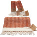Smyrna 100% Cotton, Pair Of Hand Face And Foot Towel, Peshkir 40*100 Cm Herringbone Pattern Tile