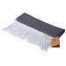 Smyrna 100% Cotton, 2-Pack Hand, Face And Foot Towel, Peshkir 40*100 Cm Orientina Pattern Black