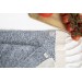 طقم منشفة وجه/منديل 100٪ قطن مكون من 4 قطع متعدد الاستعمالات لون أزرق فاتح