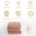 Smyrna 100% Cotton, 4-Pack Guest Hand Face Towel, Napkin 38*66 Cm, Absorbent, Herringbone Pattern Orange