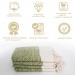 Smyrna 100% Cotton, 4-Pack Guest Hand And Face Towel, Napkin 38*66 Cm, Absorbent, Herringbone Pistachio Y.