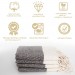 Smyrna 100% Cotton, 4-Pack Guest Hand And Face Towel, Napkin 38*66 Cm, Absorbent, Herringbone Coffee With Milk