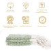 طقم منشفة وجه/منديل 100٪ قطن مكون من 4 قطع متعدد الاستعمالات لون الفستق