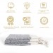 Smyrna 100% Cotton, 4-Pack Guest Hand And Face Towel, Napkin 38*66 Cm, Absorbent, Diamond Pattern Gray