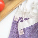 Smyrna 100% Cotton, 4-Pack Guest Hand Face Towel, Napkin 38*66 Cm, Absorbent, Diamond Pattern Purple