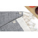 Smyrna 100% Cotton, 6 Pcs. Guest Hand Face Towel, Napkin 30*30 Cm, Absorbent, Herringbone Pattern Gray
