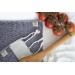 Smyrna 100% Cotton, 6 Pcs. Guest Hand And Face Towel, Napkin 30*30 Cm, Absorbent, Herringbone Pattern Damson
