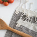 Smyrna 100% Cotton, 6 Pcs. Guest Hand Face Towel, Napkin 30*30 Cm, Absorbent, Diamond Pattern Beige