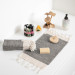 Smyrna 100% Cotton, 6 Pcs. Guest Hand Face Towel, Napkin 30*45 Cm, Absorbent, Diamond Pattern Beige